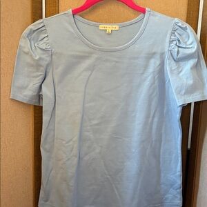 Copper Key Sky Blue Short Sleeve Top large